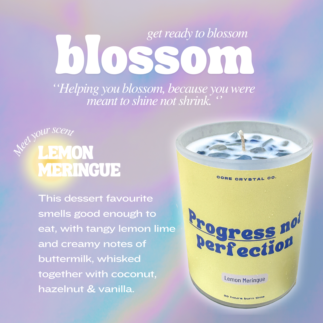 Load image into Gallery viewer, Progress over perfection - Lemon Meringue Candle

