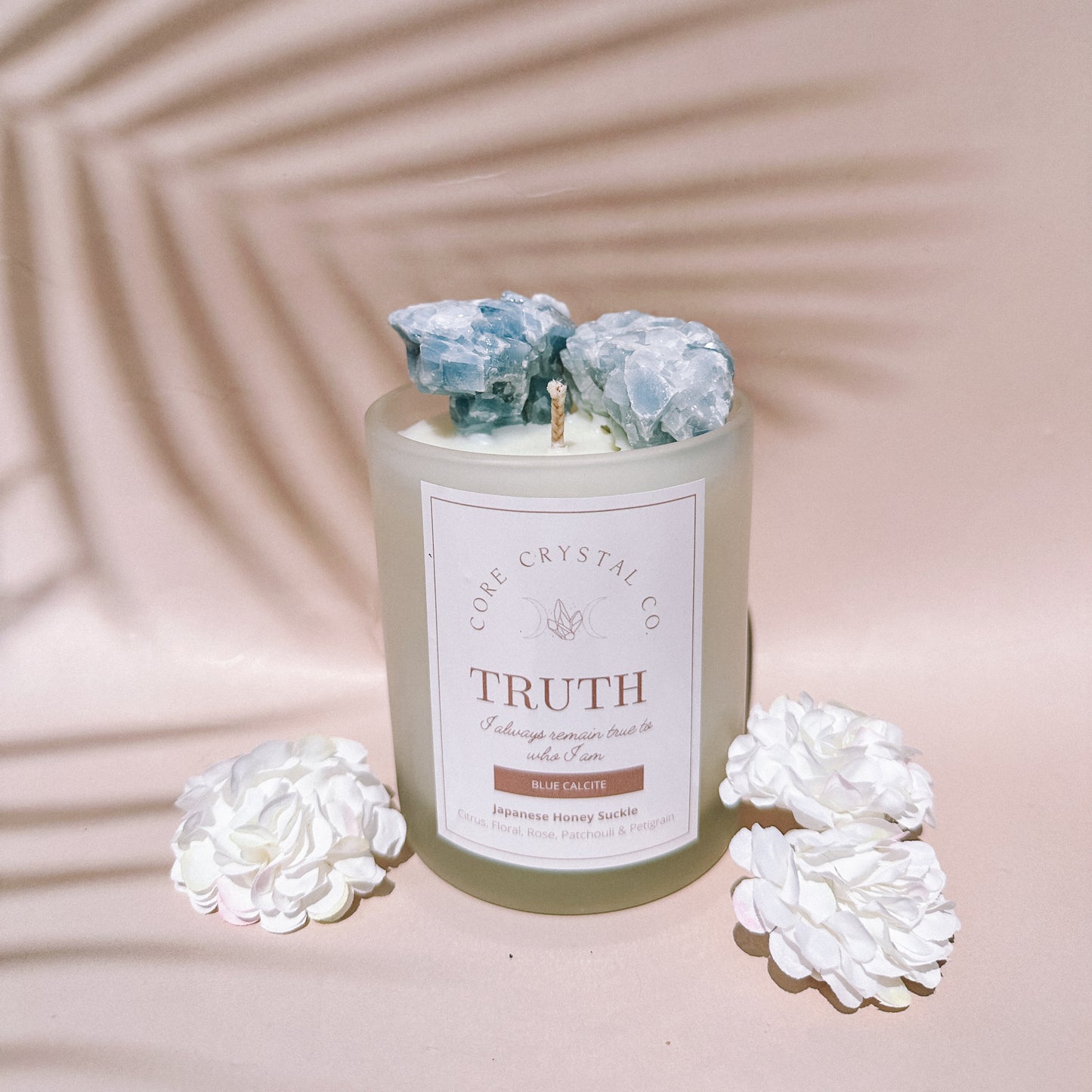 TRUTH Japanese Honey Suckle Crystal Infused Candle