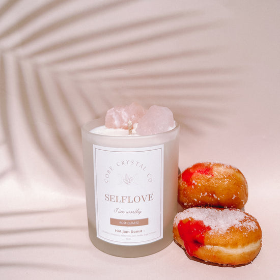 SELFLOVE Hot Jam Donut Crystal Infused Candle