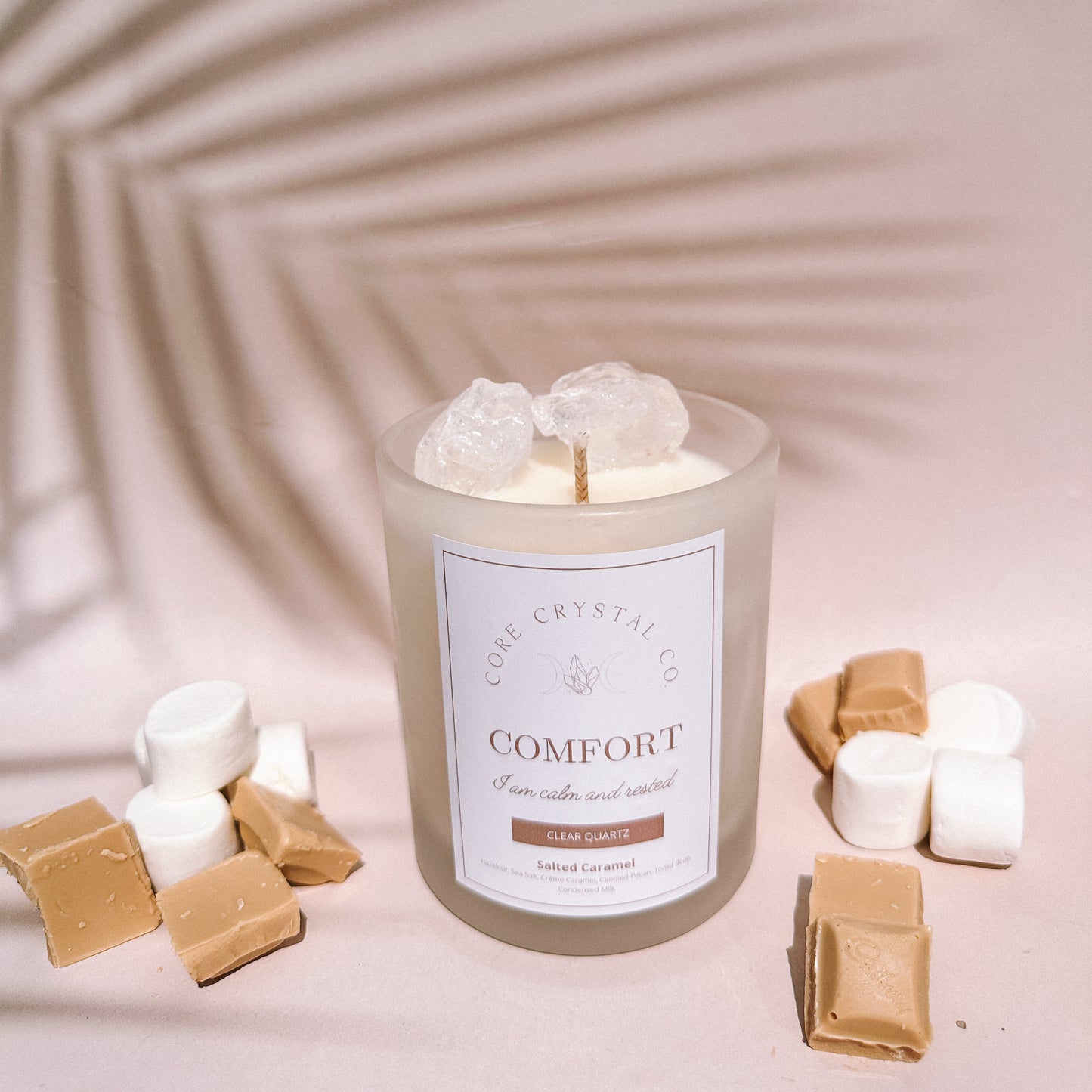 COMFORT Salted Caramel Crystal Infused Candle