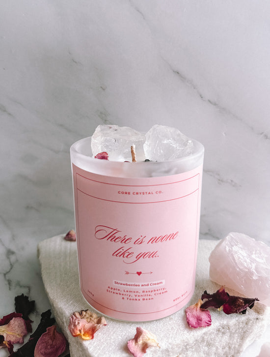 Strawberries and Cream Mothers day love note candle