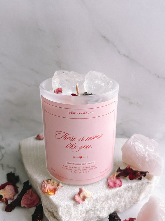 Strawberries and Cream Mothers day love note candle
