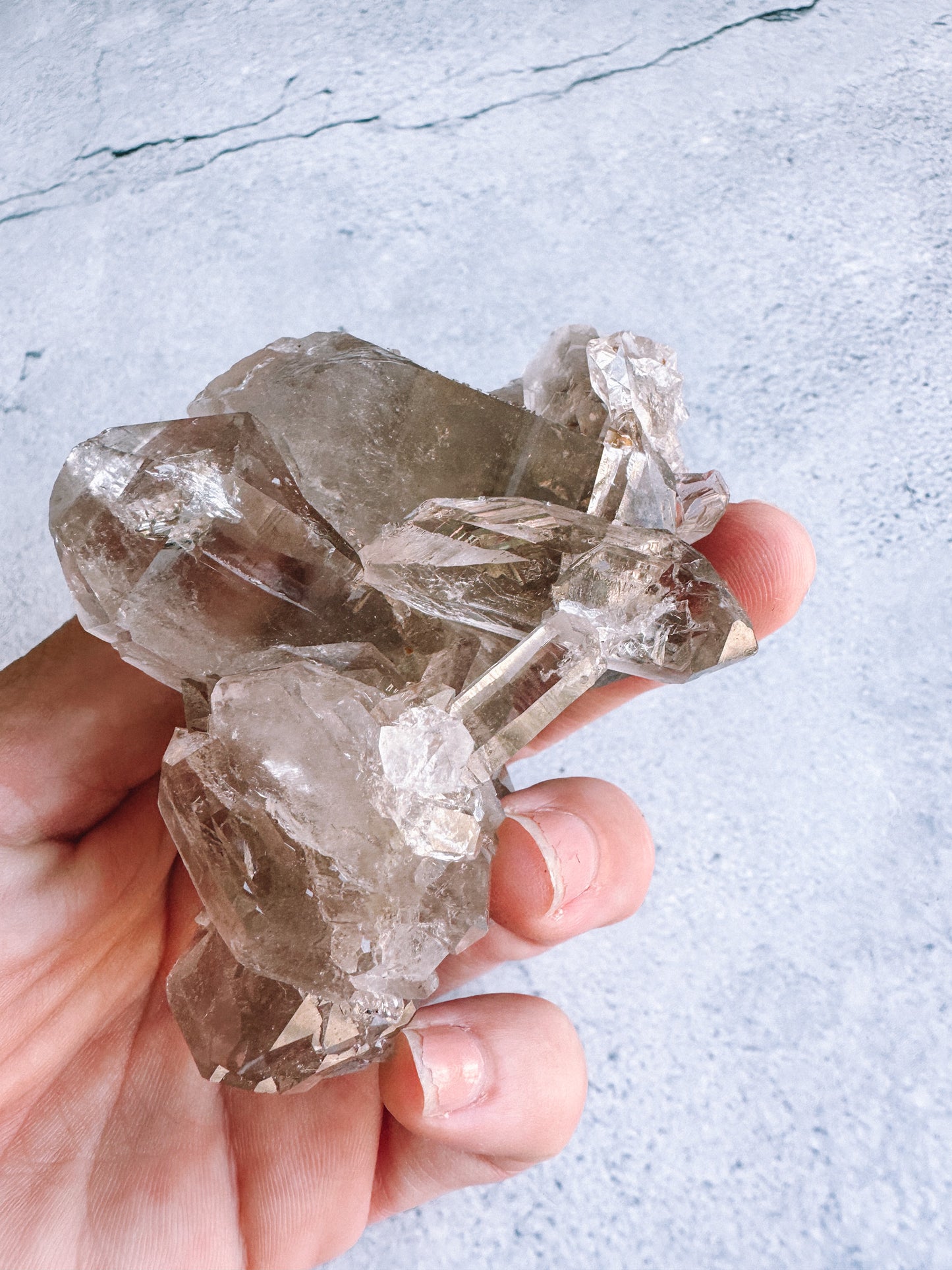Load image into Gallery viewer, Smoky Quartz Cluster - 204g
